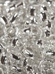8/0 Seed Beads - Clear with Silver Lining