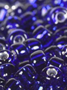 Dyna-Mites™ 8/0 Seed Beads - Cobalt with Silver Lining