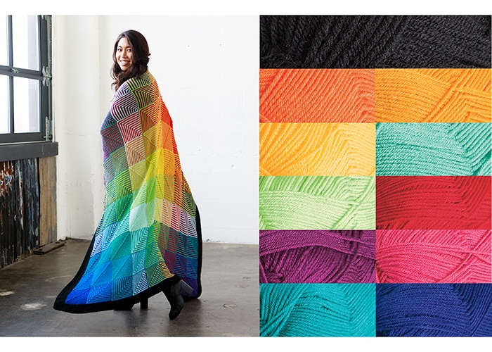 Hue Shift Knit Afghan Kit