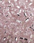 6/0 Seed Beads - Light Pink with Silver Lining