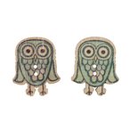 Wooden Buttons - Painted Owl 