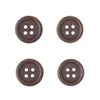 Wooden Buttons - Dark 15mm