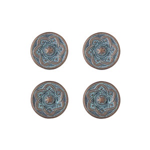 Metal Buttons - Copper Patina Distressed
