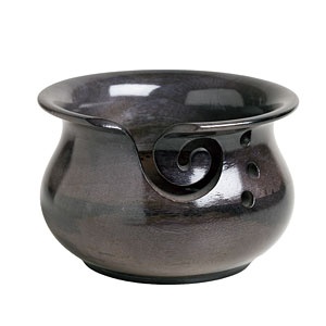 Mango Wood Yarn Bowl with Mother of Pearl by Loops & Threads™