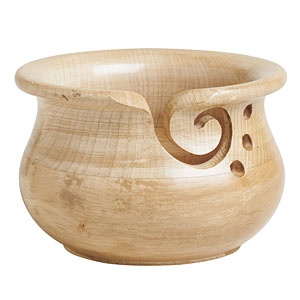 Ciotola Portafilo In Legno Di Teak Nagina | Design A Pentola Per Lavorare A Maglia | Regalo Artigianale Per Appassionate Di Uncinetto - 6