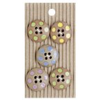 Handmade Stoneware Buttons - Polka Dots
