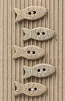 Handmade Stoneware Buttons - Fish