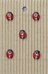 Handmade Stoneware Buttons - Ladybugs