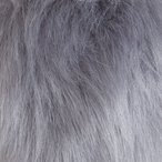 Faux Fur Pom Pom 12cm - Silver