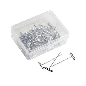 Blulu Steel T-pins for Blocking Knitting, Modelling and Crafts 150 Pieces  (2 Inch, 1-1/2 Inch) 