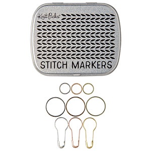 Metal Hexagon Stitch Markers Set of 60 in Storage Tin Quality Stainless  Steel With Gold and Silver Finish for Snag Free Knitting 