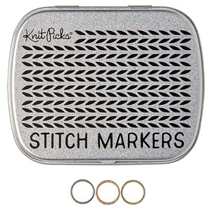Metallic Small Stitch Markers & Tin