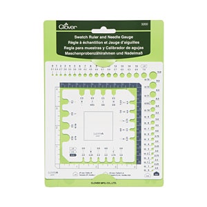 Clover Swatch Ruler & Needle Gauge