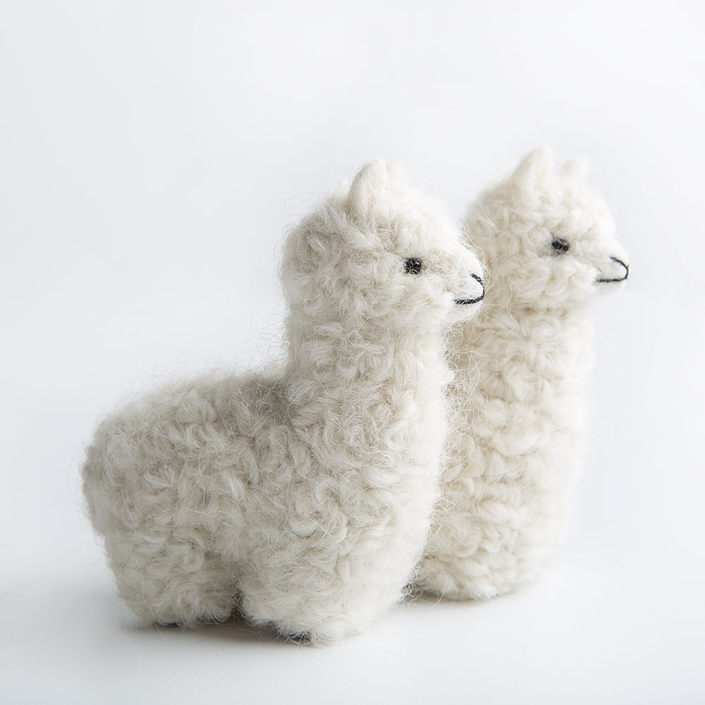 Tiny Stuffed Alpaca White KnitPicks