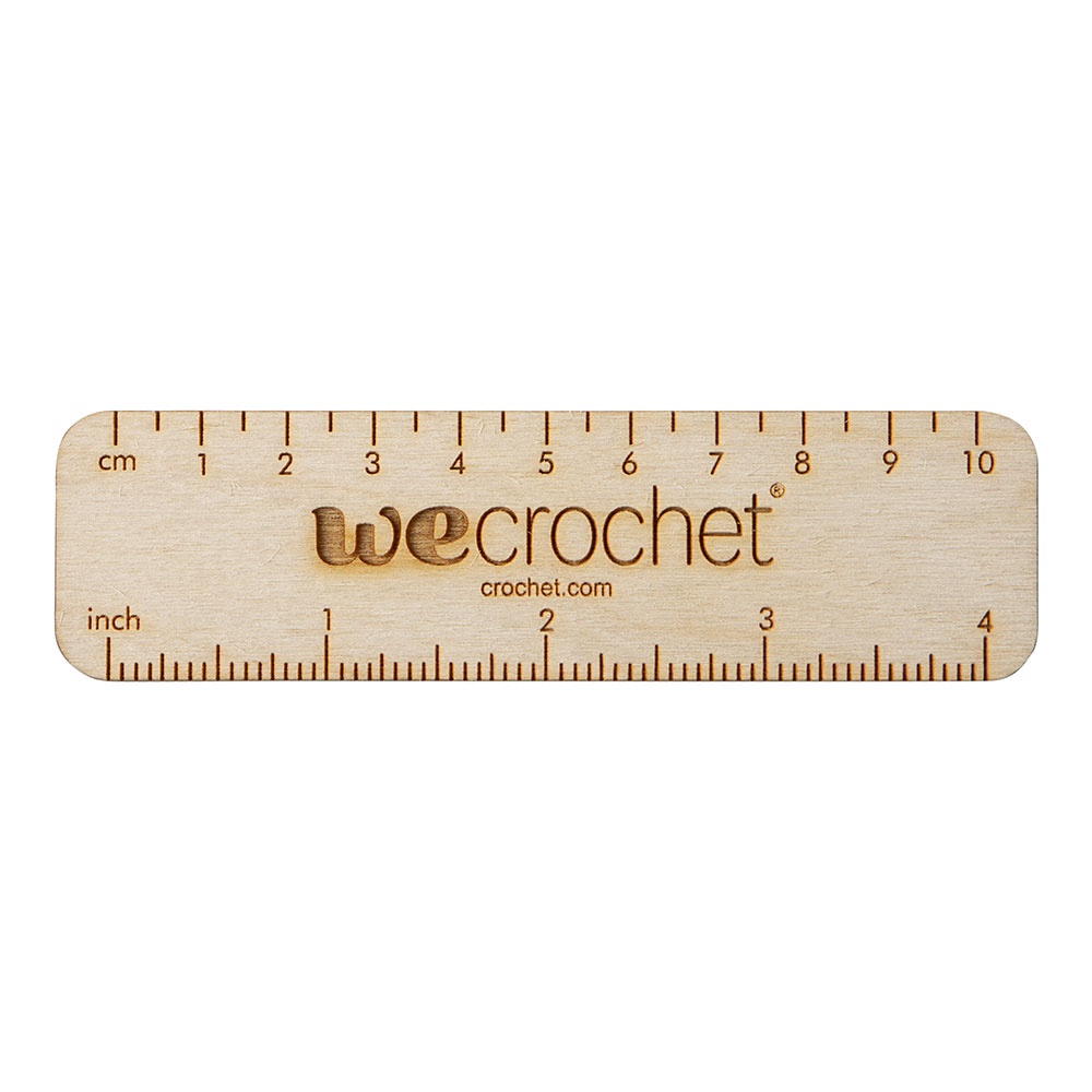 Birch Slotted Ruler Crochet Birch Ruler – Accurate Crochet Measuring Tool