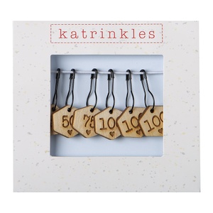 Cast On Counting Stitch Marker Set - Wood