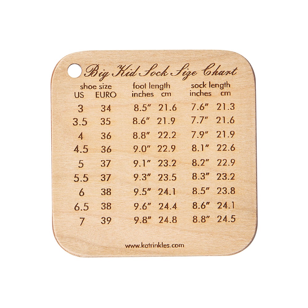 Children's sock deals size chart