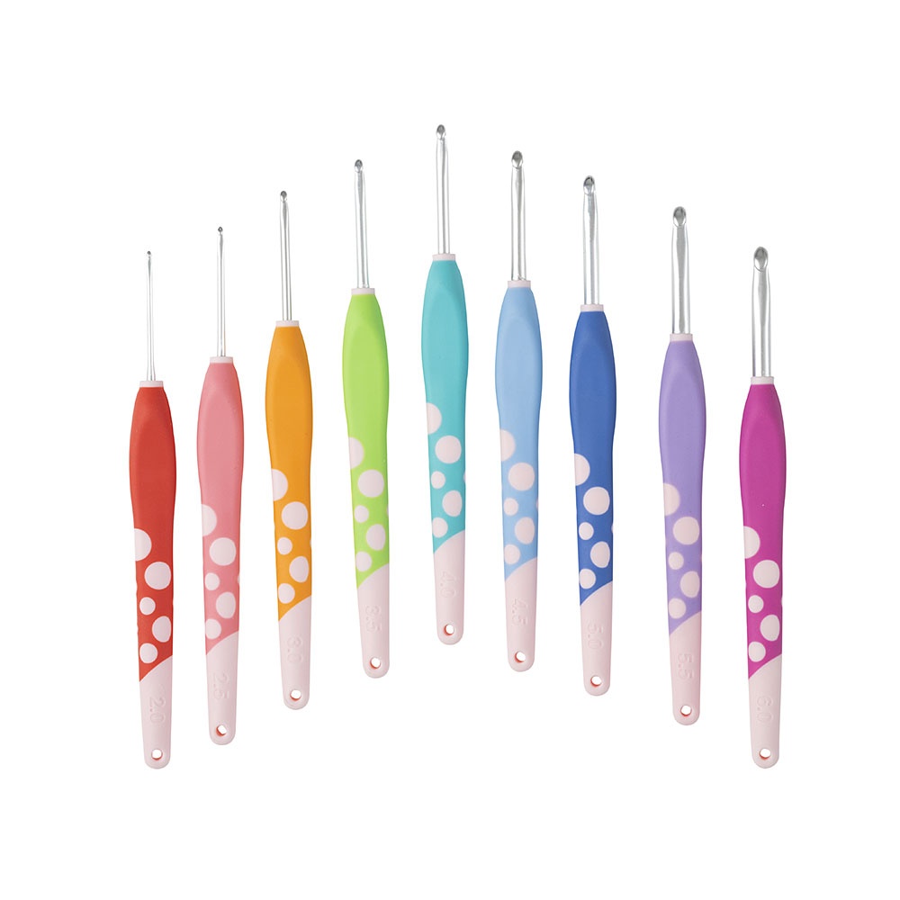 8 Sizes Crochet Hooks Set, Multicolor, Comfortable Smooth Crochet