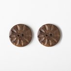 Wood Button - Small Sunburst