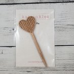 Wooden Shawl Stick - Heart Stitch