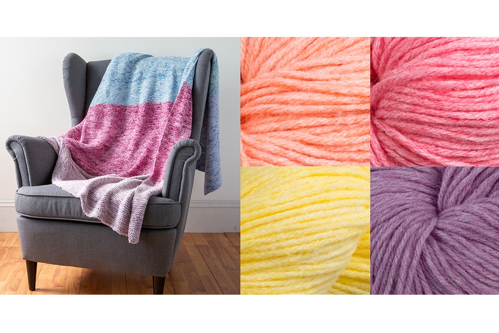 Blanket Knitting Kit for Beginners Includes Wool Yarn & 