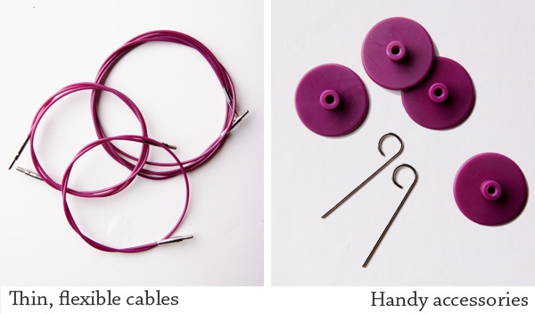knit Picks Knit Picks Options Wood Interchangeable Knitting Needle Set:  Bulky Edition (Mosaic)