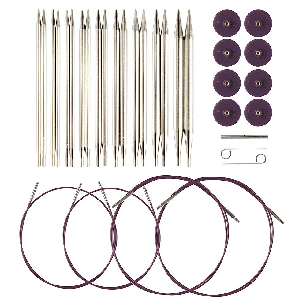 Darn Pretty™ Interchangeable Lace Point Knitting Needle Set - 5 inch tips