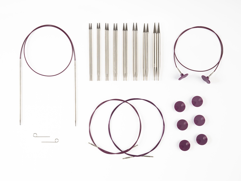 Knit Picks options Interchangeable Nickel Plated Circular Knitting Needle Set
