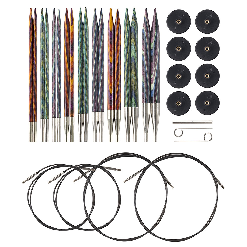 Knit Picks Options 2-3/4 Short Tip Interchangeable Wood Knitting Needle  Set (Mosaic)