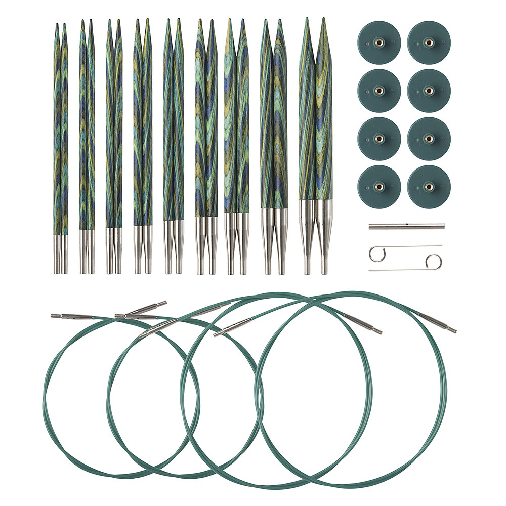 Caspian & Nickel Plated Interchangeable Circular Needle Set US 6 & 7, Knit  Picks