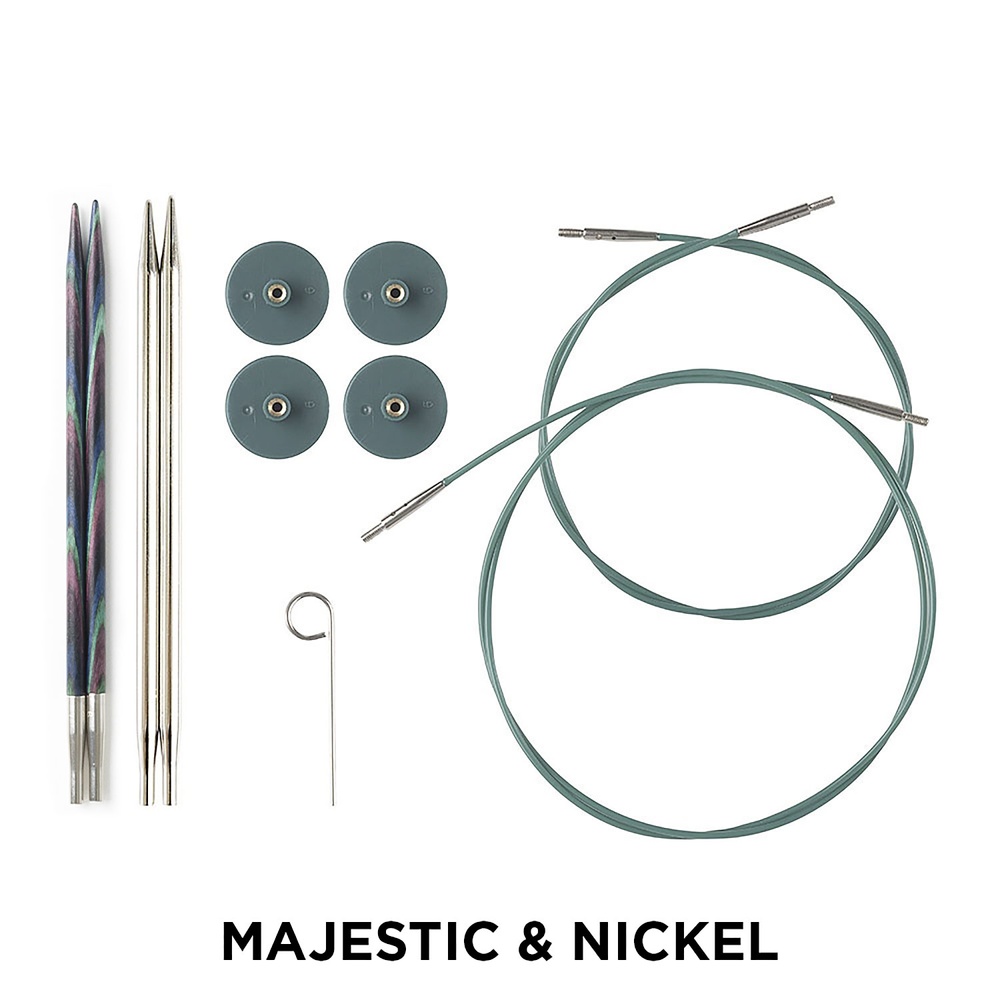Options Interchangeable Circular Knitting Needle Cables - Black single pack