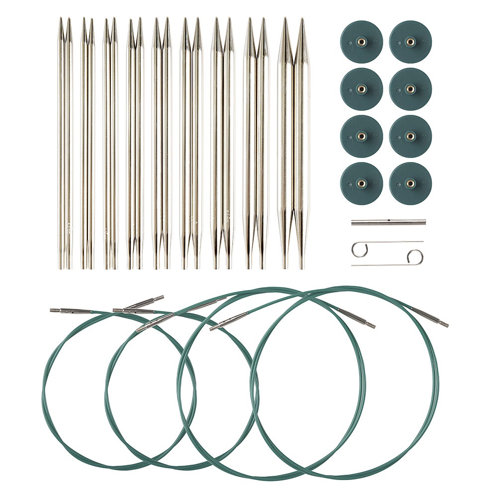 Nickel options Interchangeable Circular Set Green Cables