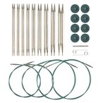 Nickel Options Interchangeable Circular Set: Green Cables