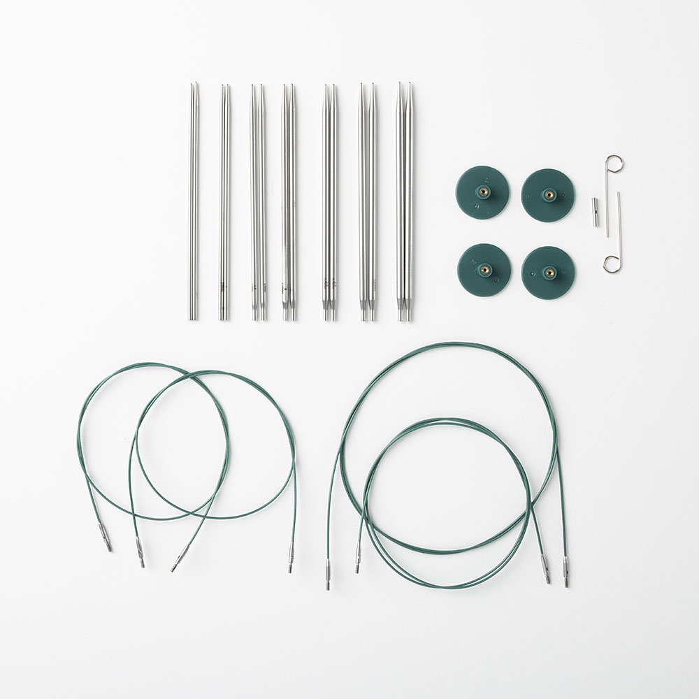 Circular Knitting Needle Set 6Pcs, 40cm/15.7inch Stainless Steel Round