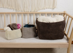 Seed Stitch Basket - knitting pattern