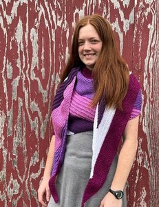 Garter Ridge Shawl - knitting pattern