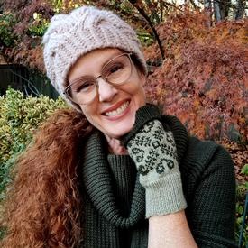 Fiddlehead Fern Fingerless Mitts - knitting pattern