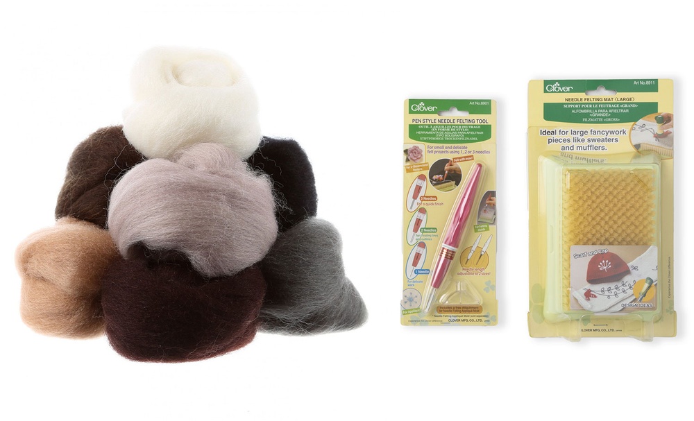 Wholesale Cat Wool Felt Needle Felting Kit with Instructions 