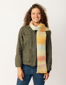 Striped Scarf Two Ways - knitting pattern