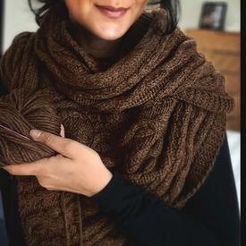 Alpine Cable Knit Scarf - knitting pattern