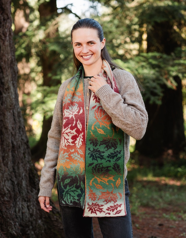 Autumn Wind Double Knit Scarf | KnitPicks.com