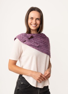 Ridged Crescent Shawlette - knitting pattern