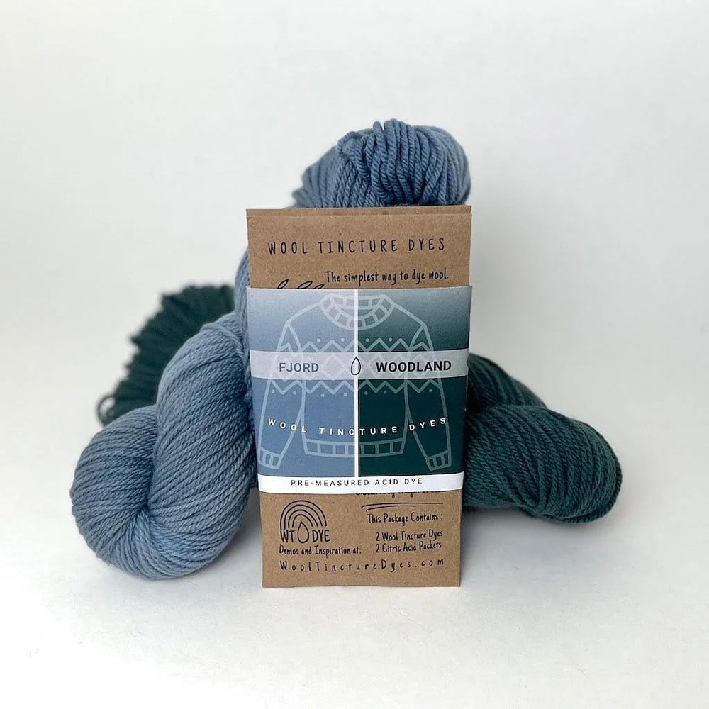 Eggplant & Turquoise Wool Dye Set