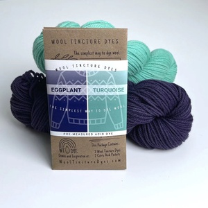 Eggplant & Turquoise Wool Dye Set