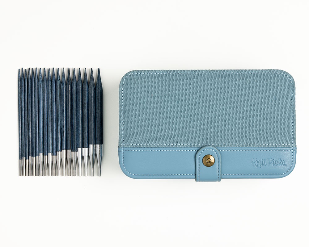 Buddy Needle Case Set - Dusty Blue & Blue Needles | KnitPicks.com