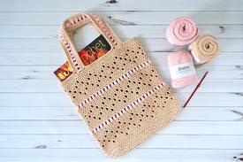 Diamonds in the Puffs Tote Bag Crochet Pattern
