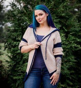 トップス switching design Euro cardigan 224975_C4681