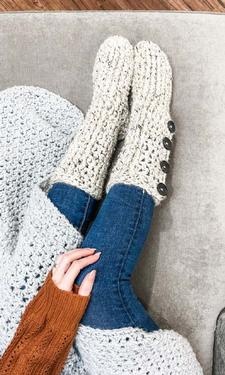 Done in a Day Slipper Boots Pattern - Main Image