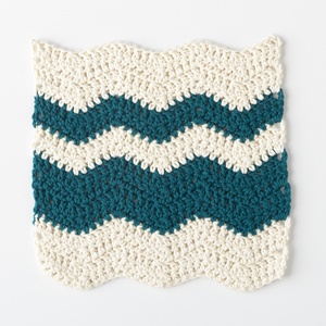 Wavy Chevron Crochet Dishcloth Free Crochet Pattern