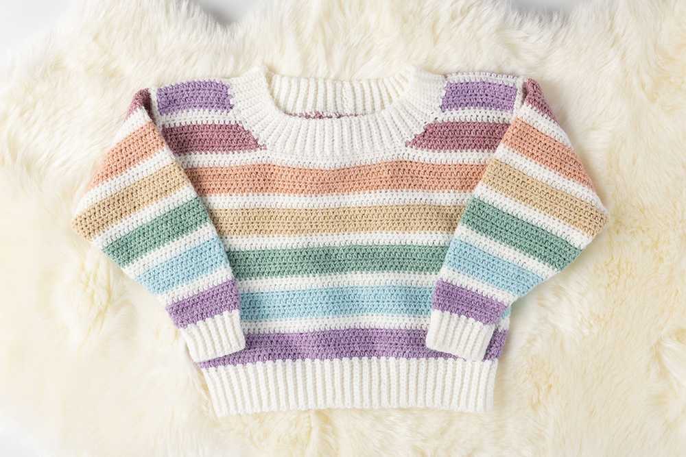 Heathered Rainbow Pullover | Crochet.com